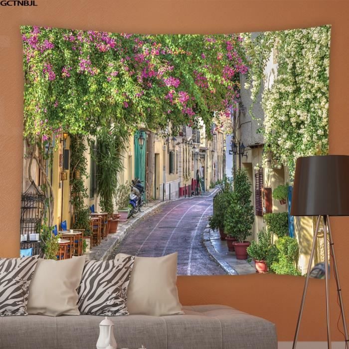 Tapisserie Murale Ancienne Française - Décor Floral, 85x62 Cm, 100% Coton (occasion)