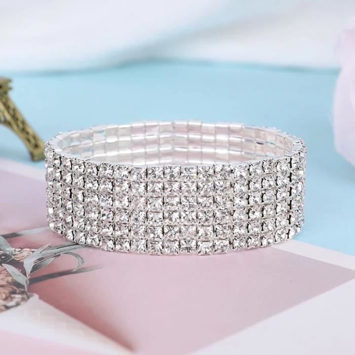 Bracelet Acier inoxydable femme à strass de Zirconium, LYDIA