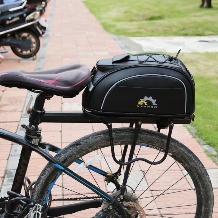 Panier vélo,Porte bagage étanche en Fiber de carbone, grande capacité, réfléchissant, pour vélo