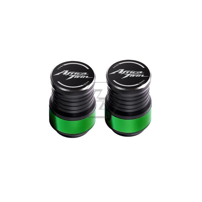 Wakauto Lot 6 Bouchons Valve Alliage Aluminium Anodisé - Vert, 1,7x0,6 Cm - VTT, Route, Anti-Fuite