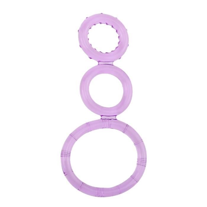 Cockring,Nouveau anneau de coq en Silicone souple réglable 3 anneaux sur anneau de pénis sur un Cockring,Nouveau anneau de coq en Silicone souple réglable 3 anneaux sur anneau de pénis sur un
