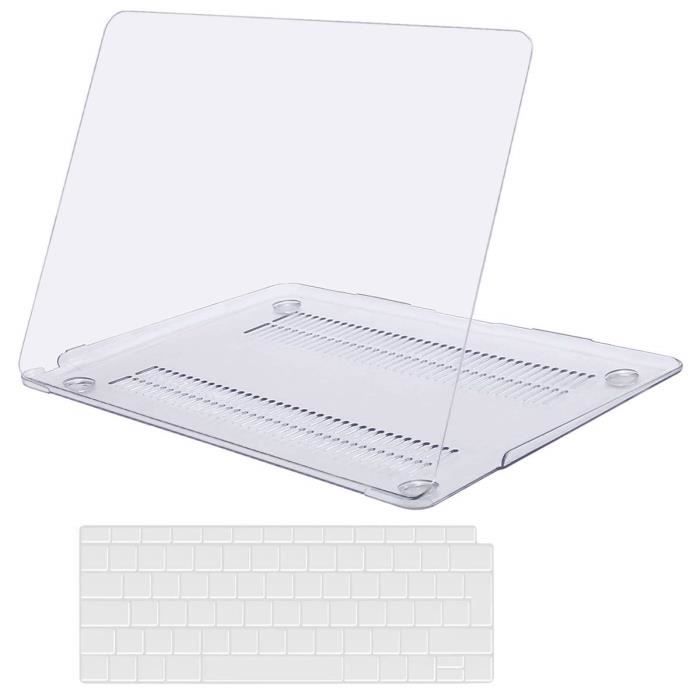 Coque Rigide&QWERTY Protection Clavier Gris MOSISO Coque Compatible MacBook Air 13 Pouces A1932 2018 avec Retina Display&Touch ID &Protecteur Écran&Sac Rangement EU Disposition 