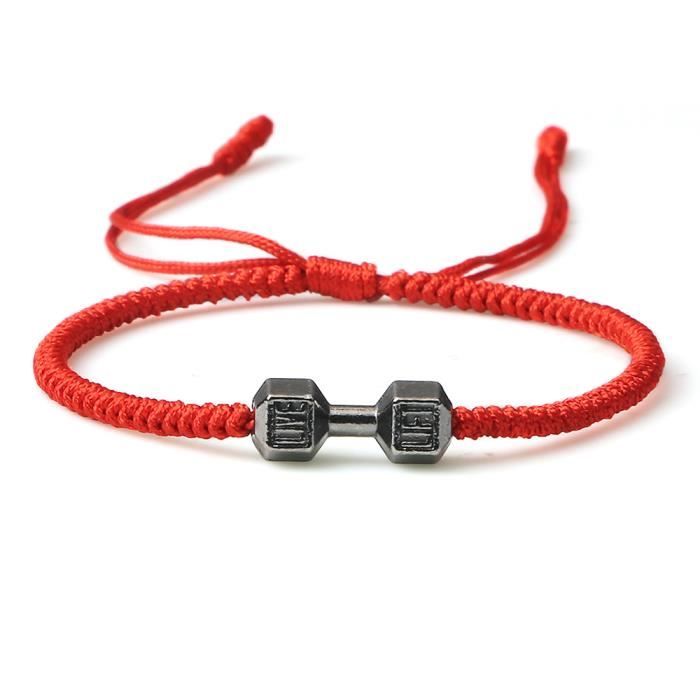 Lueaurra Bracelet Porte Bonheur Tibétain Rouge - Fait Main Avec Amour