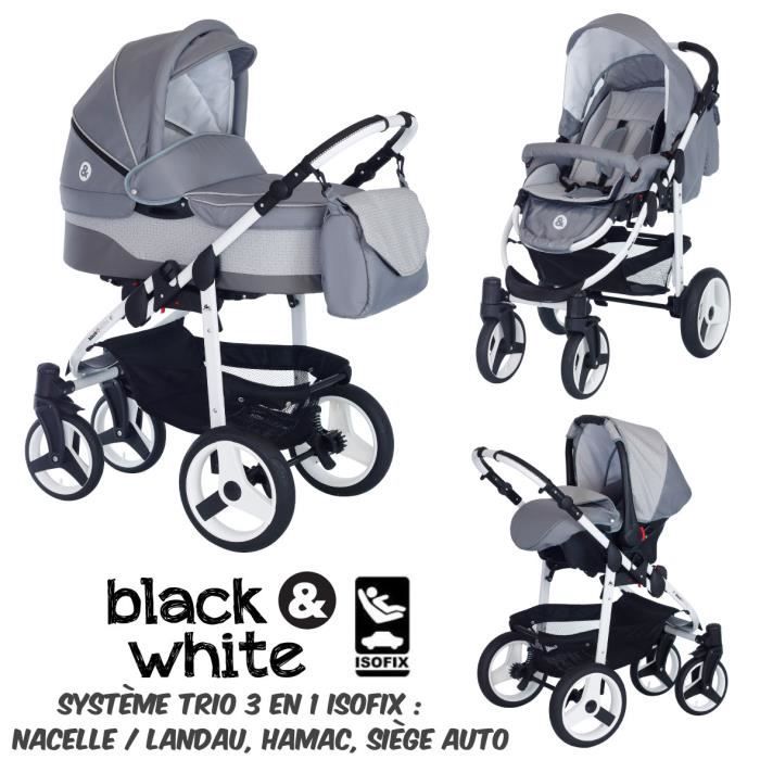 b&w poussette combinée trio 3 en 1