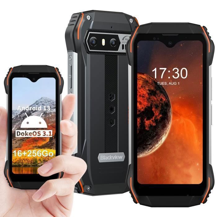 Blackview N6000 Rugged Smartphone 4.3 16GB+256GB Helio G99 Octa Core  Android 13