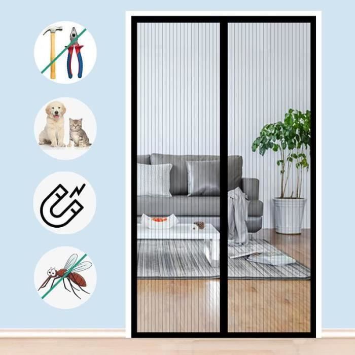 Moustiquaire Porte Fenêtre Magnétique 240x230cm,Maillage