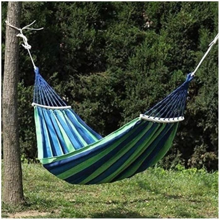 Hamac Extérieur En Coton épais – Chaise Suspendue Portable, Idéale Pour Le Camping, La Plage Ou Le Jardin, Multi Rayures
