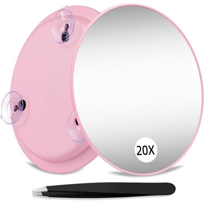 KARELLS 10X Grossissant Miroir avec ventouses, Miroir à Ventouse pour