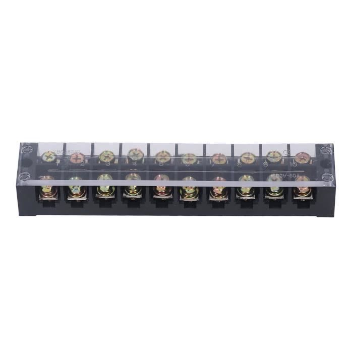 Borne à Courant élevé M8 100A - Cuivre Pur, Capuchon Plat Noir, Pour Connexions électriques Solides
