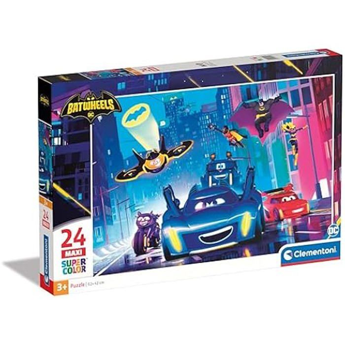 Puzzle Enfants Clementoni Supercolor Batwheels - 24 Maxi pièces ...