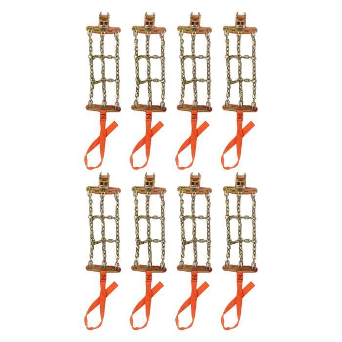 Lot De 8 Chaînes à Neige Universelles Pour Voiture