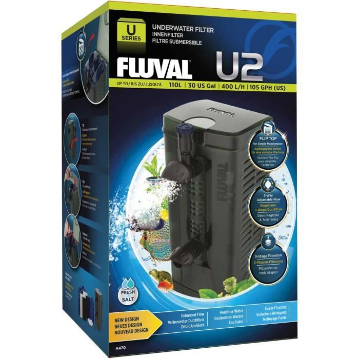 FLUVAL Filtre submersible U2 - Pour aquarium