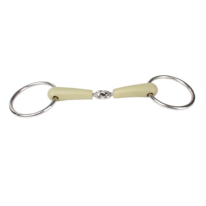 Bâillon Hollandais Articulé 3 Anneaux Pour Cheval Taille 5 1/2 Pouces