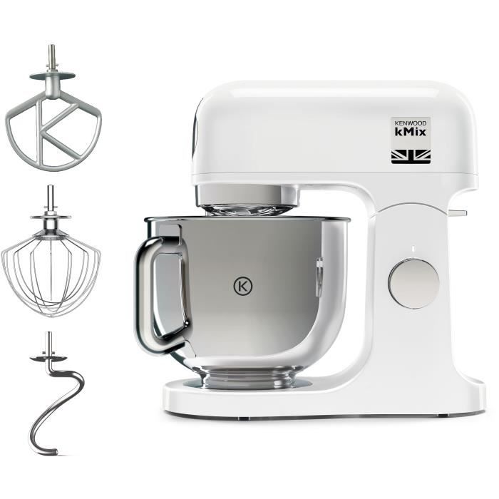 robot pâtissier kmix kenwood kmx750aw - coloris blanc - 5l - 1000w - corps métal