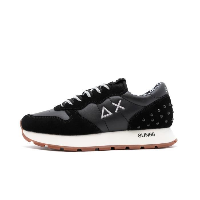 SUN68 Sneakers Femme - SUN68 - Ally - Clous en Daim - Fermeture Lacets