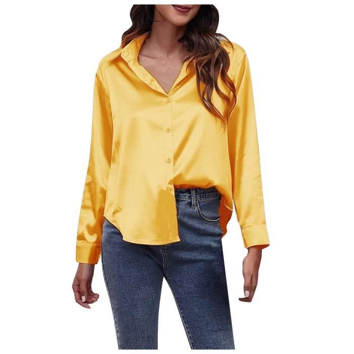 Chemisier pour Femme Chic et Élégant Chemise Femme à Manches Longues