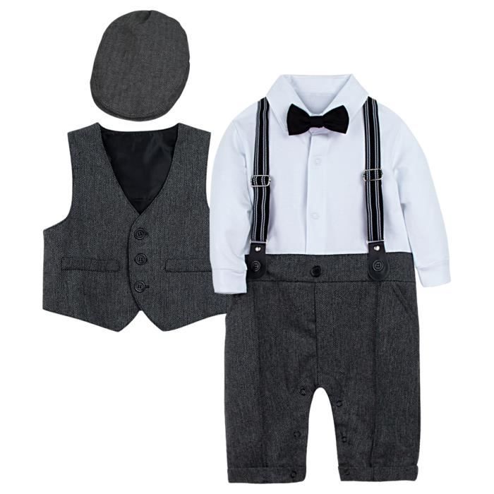 mintgreen Costume Formel B/éb/é Gar/çon Body Infant Gentleman Barboteuse /à Manches Courtes 3-24 Mois