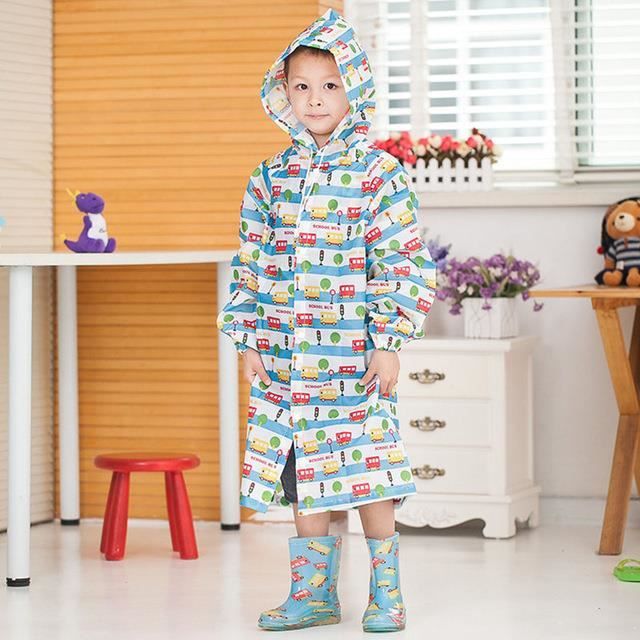 Veste De Pluie Légère Pour Enfants Imperméable - Capuche Réglable, Doublure, Poches Zippées, Unisexe