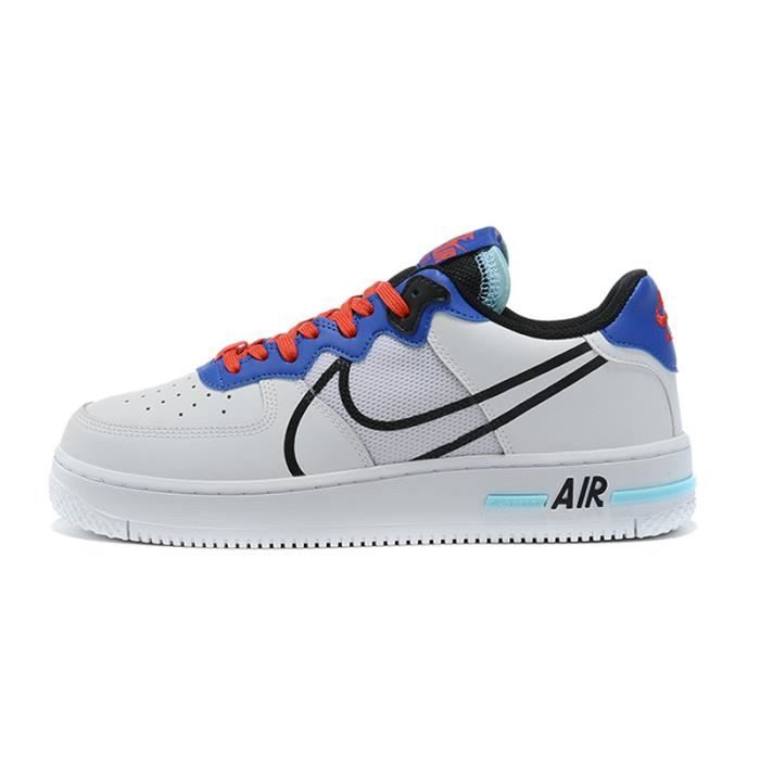 Chaussures de course Air Force 1 React pour hommes et femmes bleu ... Chaussures de course Air Force 1 React pour hommes et femmes bleu ...