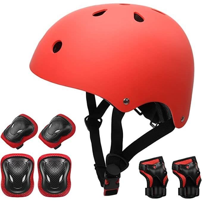 Casque Vélo Adulte Femme Homme avec Visière, Casque pour VTT Vélo Trottinette  Électrique avec Tour de Tête 52-62CM, Noir et Rouge - Cdiscount Sport