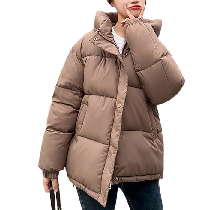 Manteau D'hiver Élégant à Capuche avec Manches Longues