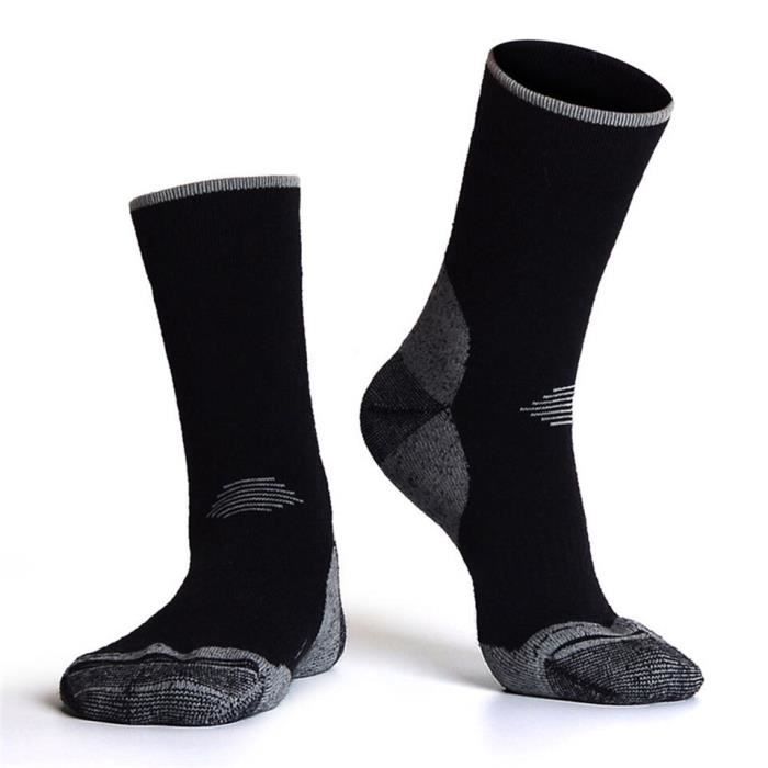 Chaussettes De Sommeil Épaisses Et Douces - Peluche Unisexe - Pour Maison Et Hiver - Noir