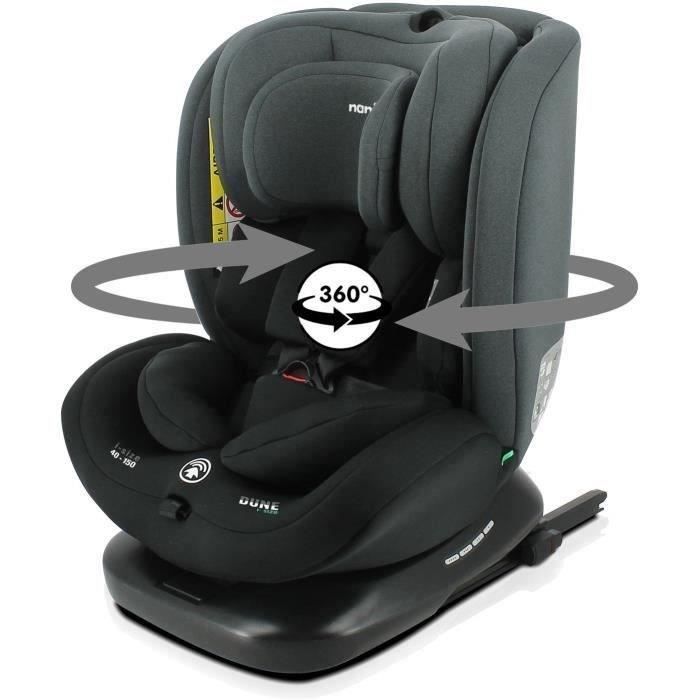 NANIA Siège auto isofix DUNE Groupe 0123 de 0 à 0 36 kg 40 150 cm R 129 – Têtière réglable Inclinable Pivotant
