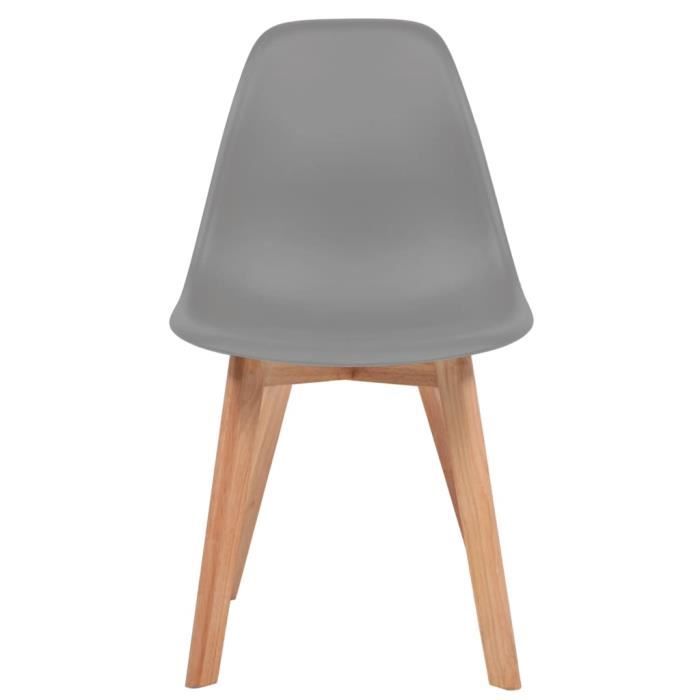 UMR® Gris Chaises de salle à manger 4 pcs Gris Plastique -[11JTV1]