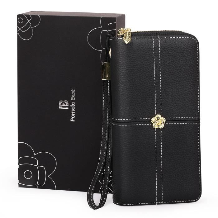 Portefeuille Femme En Cuir Véritable - Compact - Rouge - Fait Main En France - Cadeau Idéal - Neuf Sans étiquette