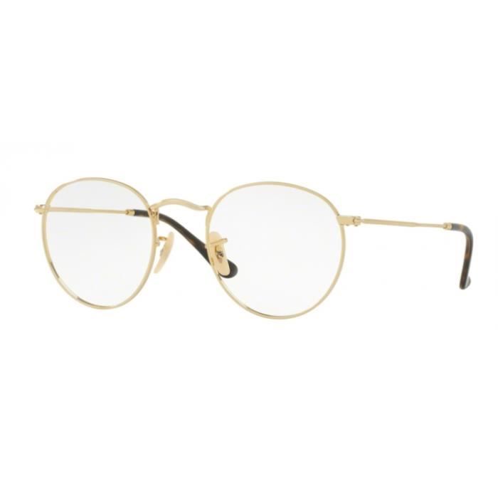 ray ban round gold