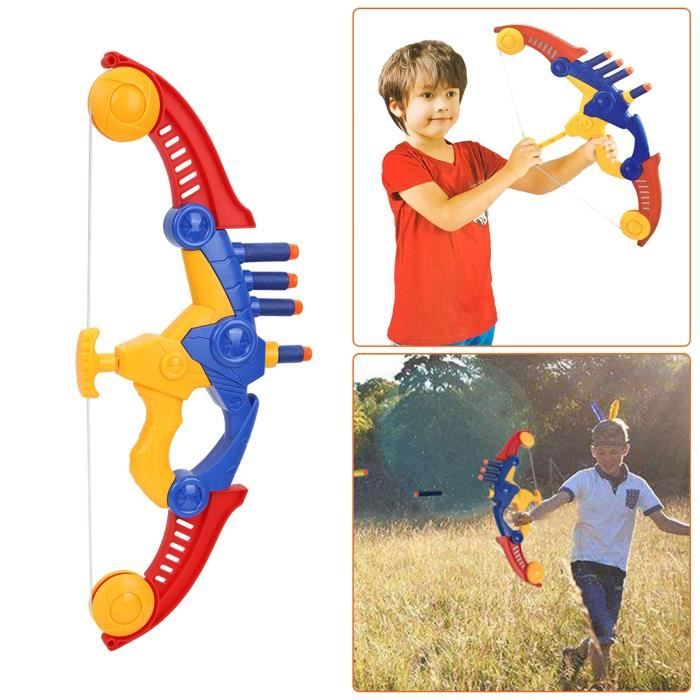 Set De Tir à L'arc Pour Enfants Geologic - Cible 65x65 Cm - Arc Et Flèches Souples - Jardin