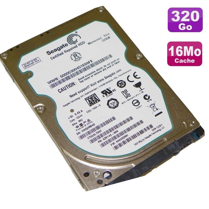 Disque Dur 320Go SATA 2.5 Seagate Momentus Thin ST320LT007 9ZV142 Pc Portable - vue 2