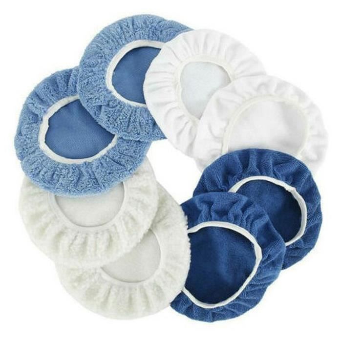 Kit 24 Bonnets De Polissage 150mm/6" - Microfibre, Non Tissé & Coton Pour Voiture, Moto & Bateau
