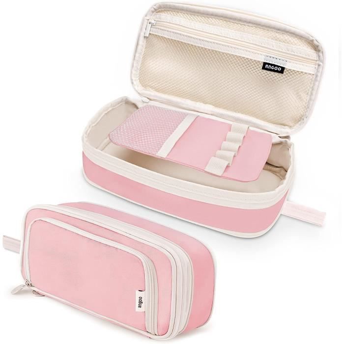 JEYORZY – Lot De 3 Trousses à Crayons Zippées En Toile, Pratique Et Légère, Pour école, Bureau Ou Voyages – Idéale Pour étudiants, Filles Et Garçons