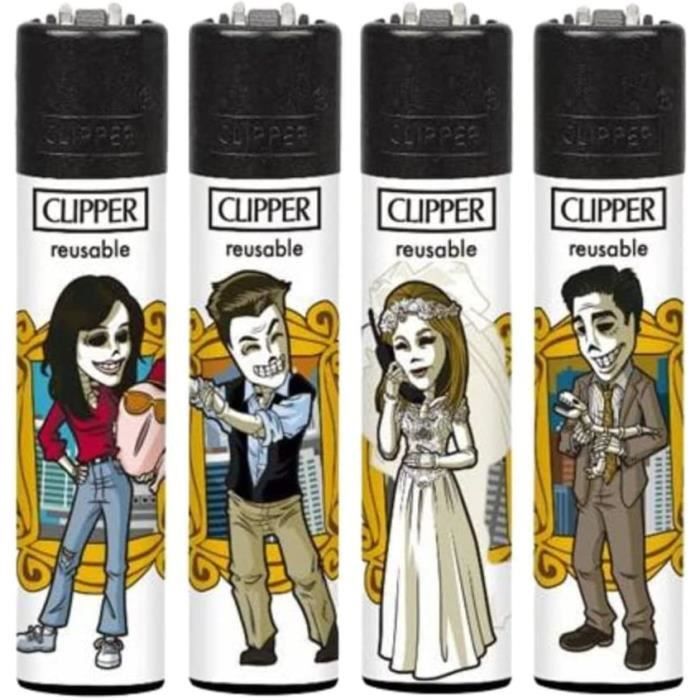 Lot de 4 Briquets Clipper Rechargeables - Collection Sunglass Lot de 4 Briquets Clipper Rechargeables - Collection Sunglass