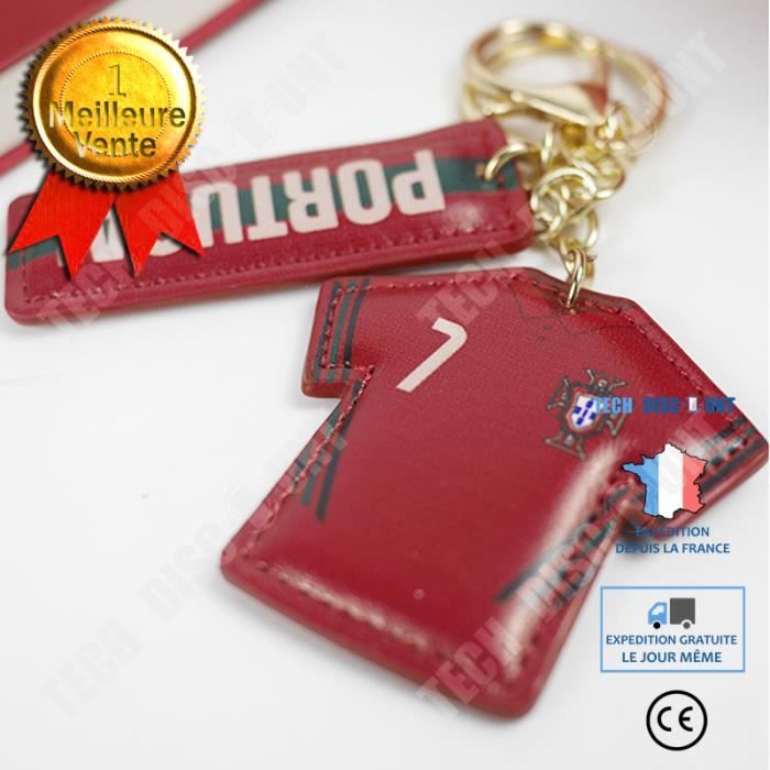 Porte clés en cuir rouge classique - Cuir en Stock
