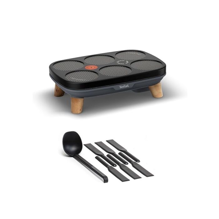Tefal Crêpier Gourmet Crêpier électrique 6 empruntes Revêtement antiadhésif Rangement facile Thermo Spot PY901BF1 - vue 10