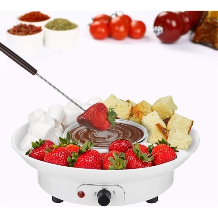 Chocolate Service À Fondue Au Chocolat Avec Assiettes, Appareil À