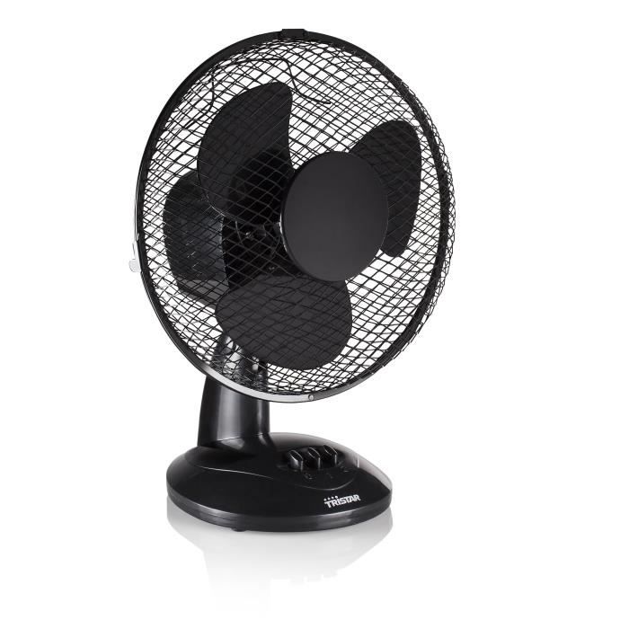 Ventilateur de bureau Tristar VE 5924 23 cm 2 positions réglables Oscillant