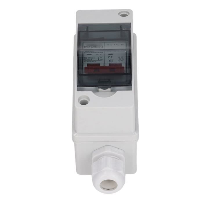 Disjoncteur 2P Avec Boîtier MCB Étanche IP65 1000V 16A - Interrupteur Déconnexion CC Pour Système Solaire PV