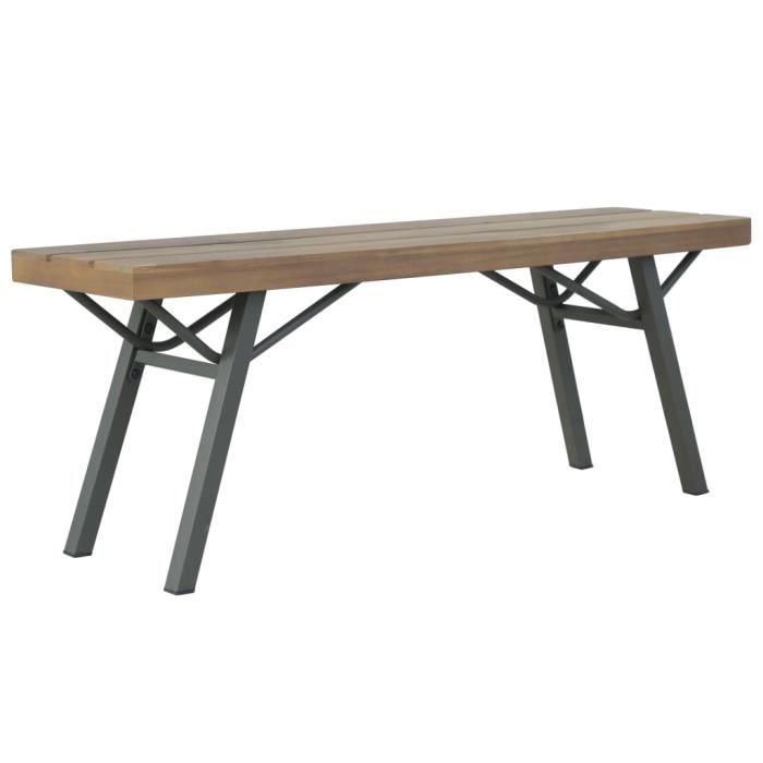 Top Banc de jardin JILI - Chaise extérieur 120 cm Bois dacacia solide 17 Kg