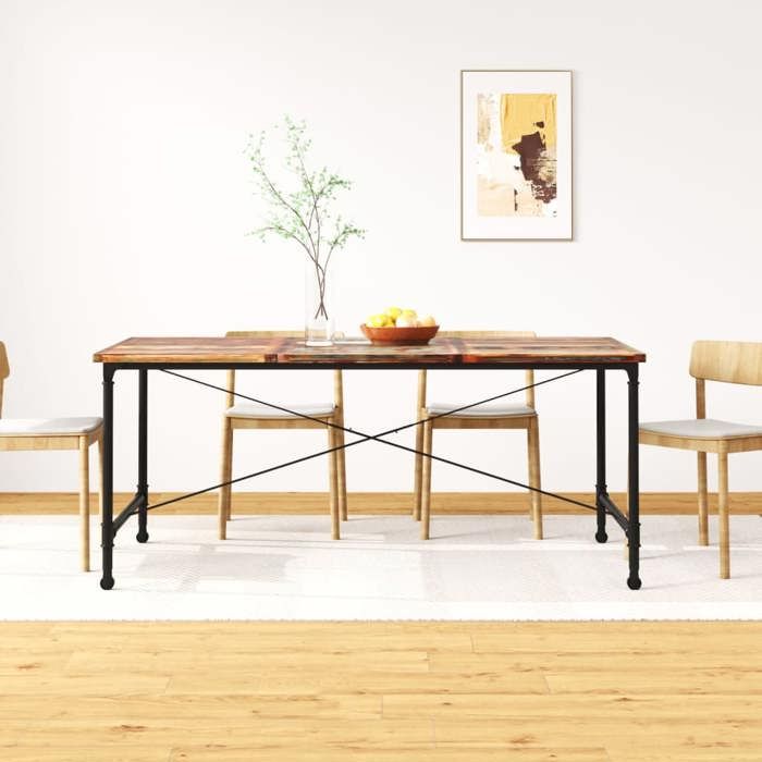 VIDAXL Table à manger Bois récupération - vue 7