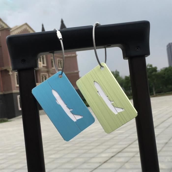 4 Étiquettes Bagage En Aluminium Avec Cordon - Identifiez Vos Valises En Style