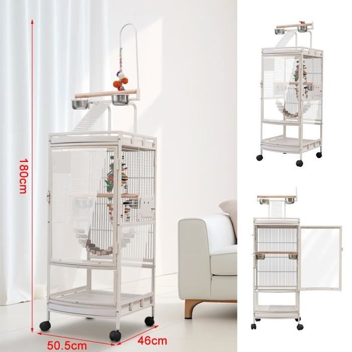 Meilleurs prix pour Cage à oiseaux transparente - XUANYU - 50.5*46*180cm - Blanc - Moyen - A monter soi-même