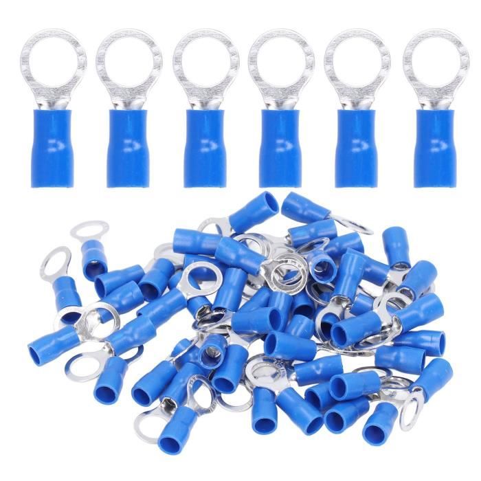 Lot De 50 Cosses De Câble Femelles 6,3 Mm Avec Languette - Blanc - Isolantes Et Résistantes à La Chaleur - 4