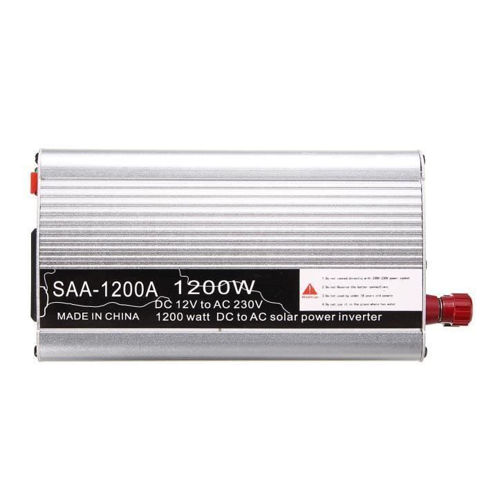 Convertisseur 12V Vers 230V SOLARTRONICS 600W - Onduleur Avec Prise Schuko Et USB Pour Camping-Car, Bateau, Extérieur