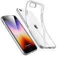 VCOMP® Pour Apple iPhone SE (2022) 4.7": Coque Silicone gel UltraSlim et Ajustement parfait + mini Stylet - TRANSPARENT-1