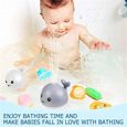 Jouet de bain et piscine pour bébé, baleine à jet avec LED-1