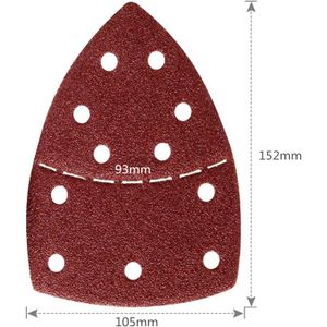 Papier Abrasif Triangles 100 Pièces - 150 Grain, 105x152 Mm, Pour Ponceuse Triangulaire