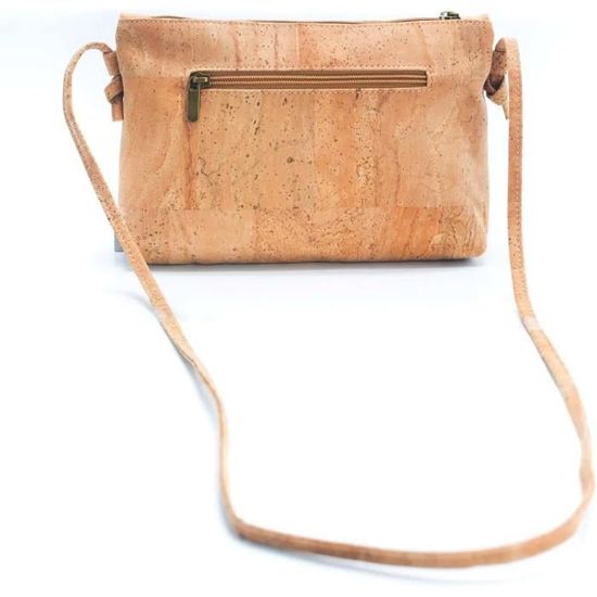 Sac Cabas Bandoulière Femme Kmisso - Cuir Végétalien (simili) - Marron Moyen